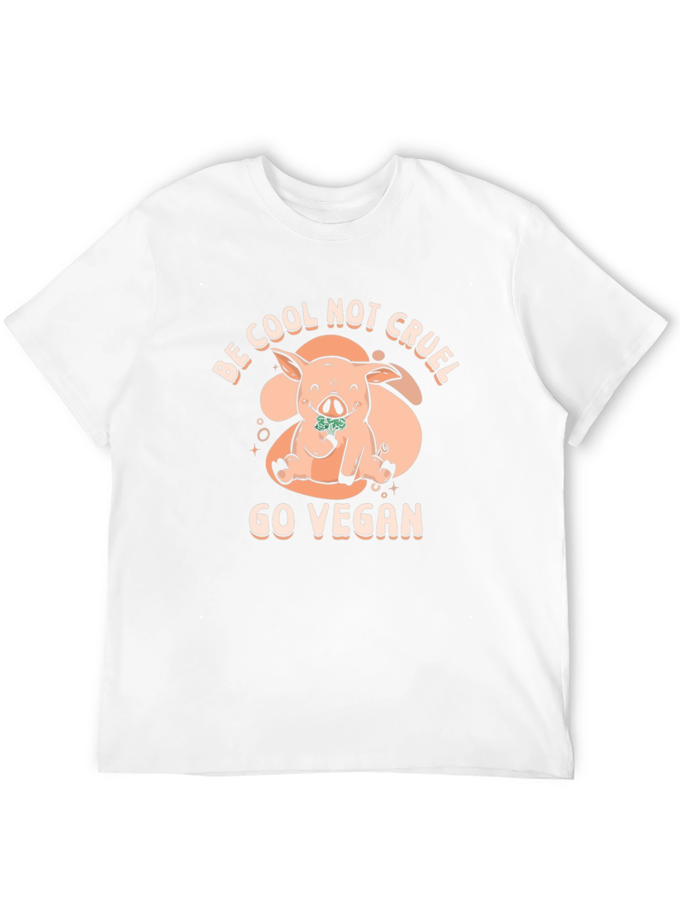 Vegan Pig Graphic Tee - Be Cool Not Cruel T-Shirt