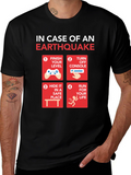 Earthquake Gamer T-Shirt: Funny Gamer Emergency Plan