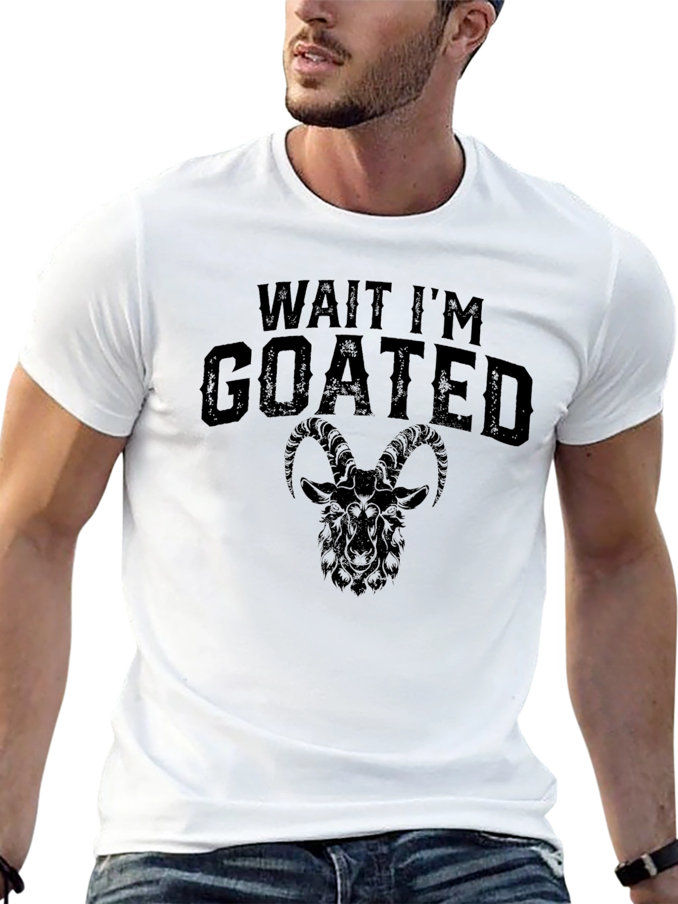 Wait Im Goated Black Graphic Tee