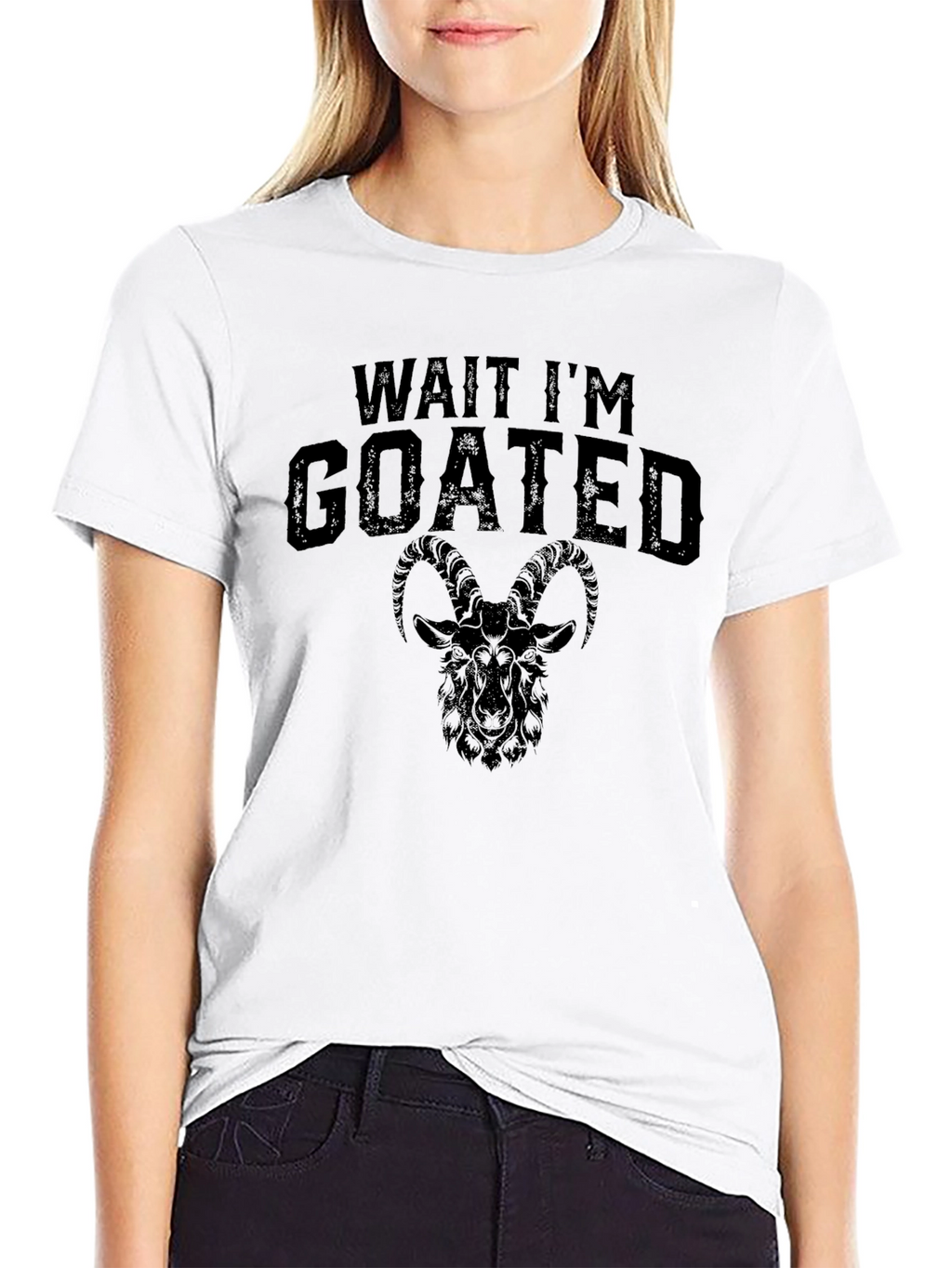 Wait Im Goated Black Graphic Tee