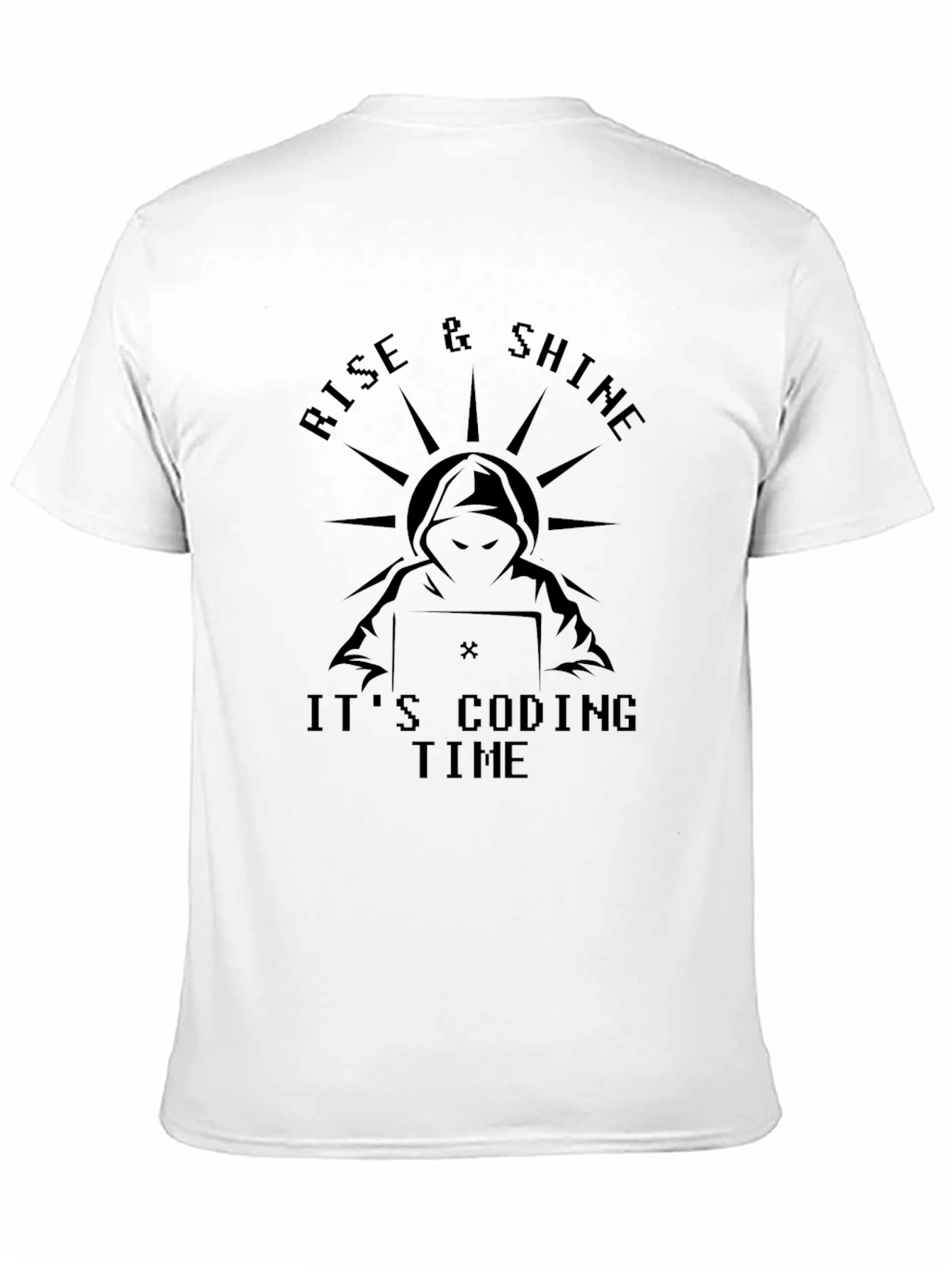 Rise & Shine Coding Time Black T-Shirt