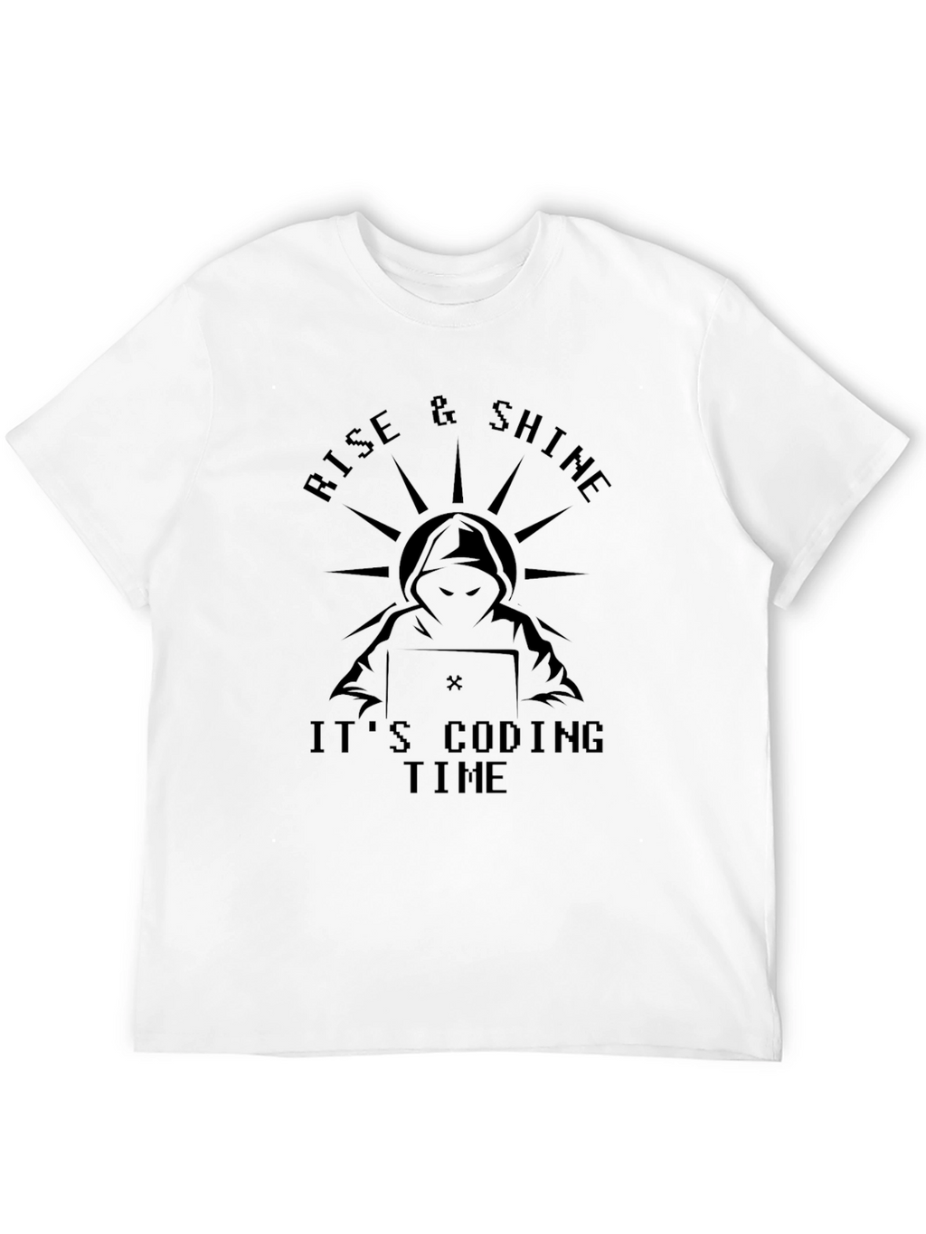 Rise & Shine Coding Time Black T-Shirt