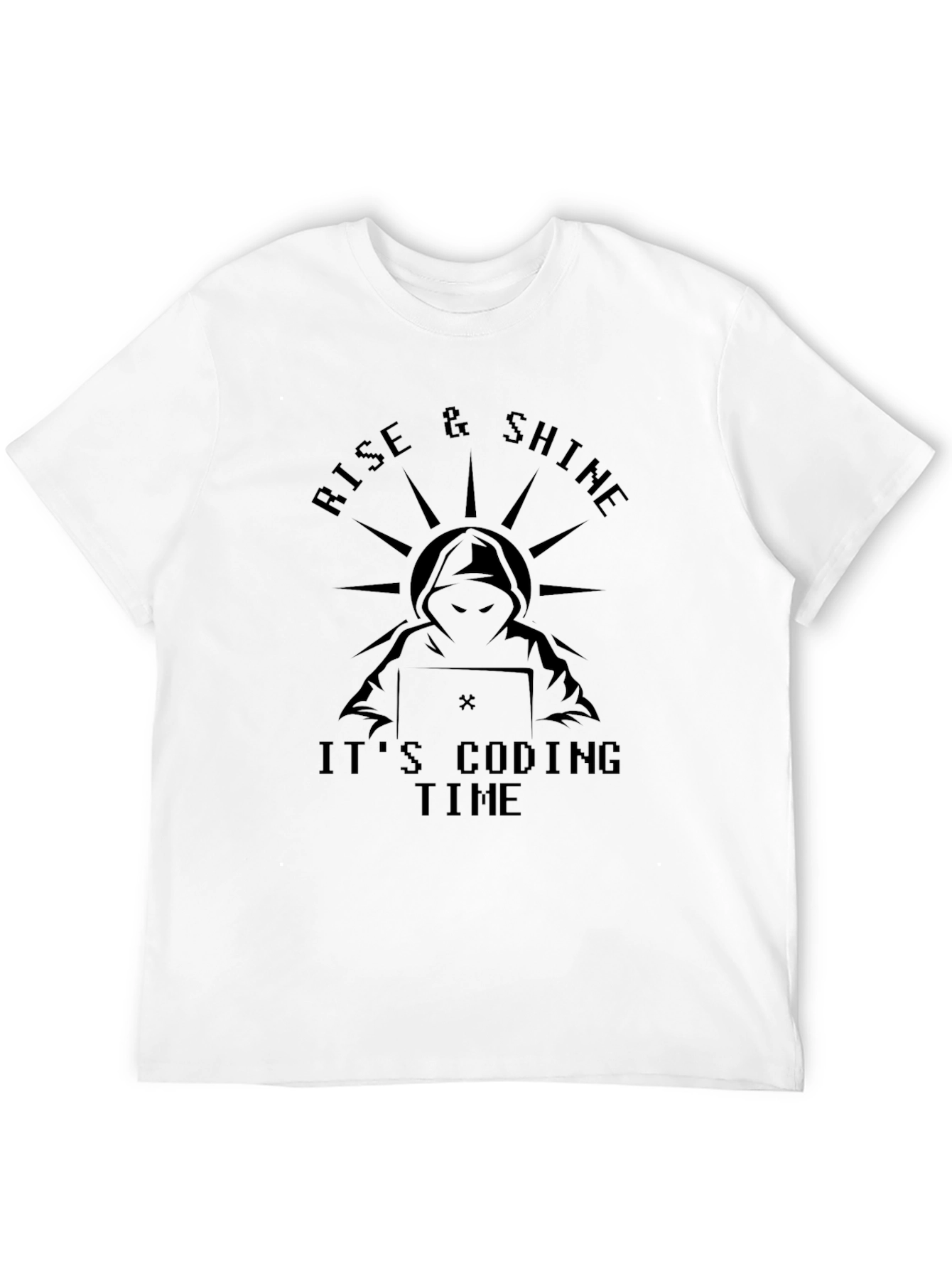 Rise & Shine Coding Time Black T-Shirt