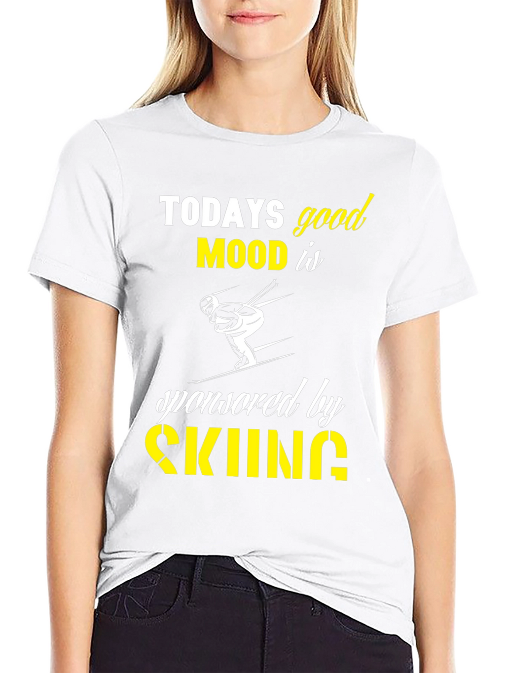 Todays Good Mood Skiing Graphic T-Shirt