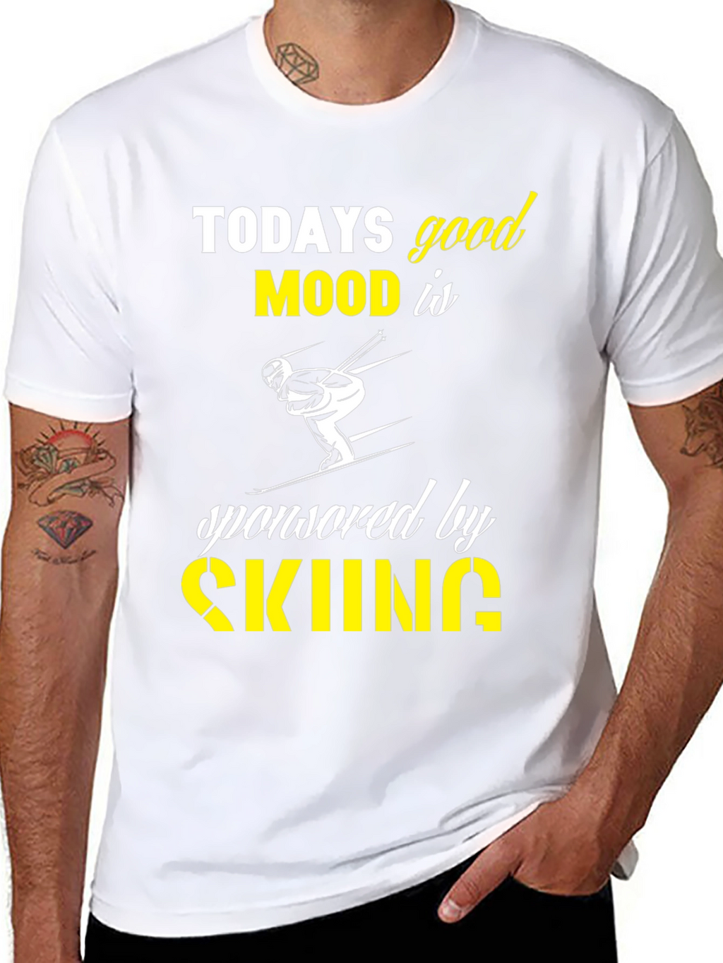 Todays Good Mood Skiing Graphic T-Shirt