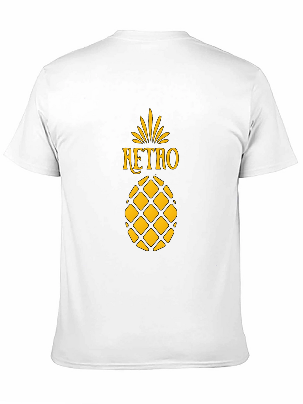 Retro Pineapple Graphic Tee - Stylish Black T-Shirt