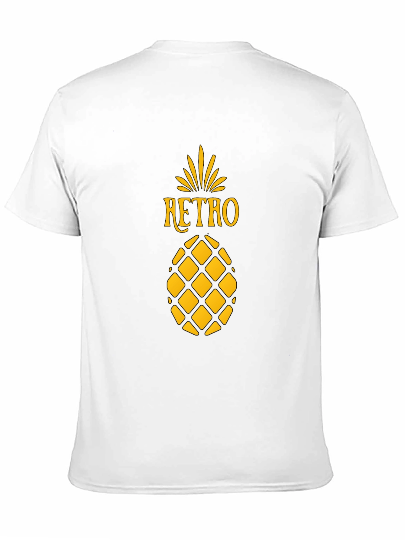 Retro Pineapple Graphic Tee - Stylish Black T-Shirt
