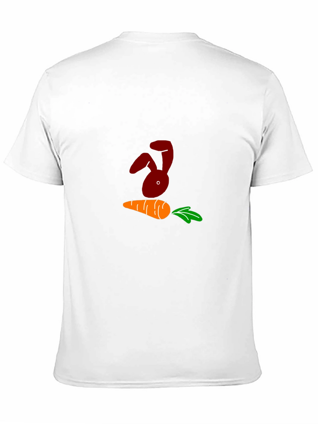 Bunny and Carrot Graphic Black T-Shirt
