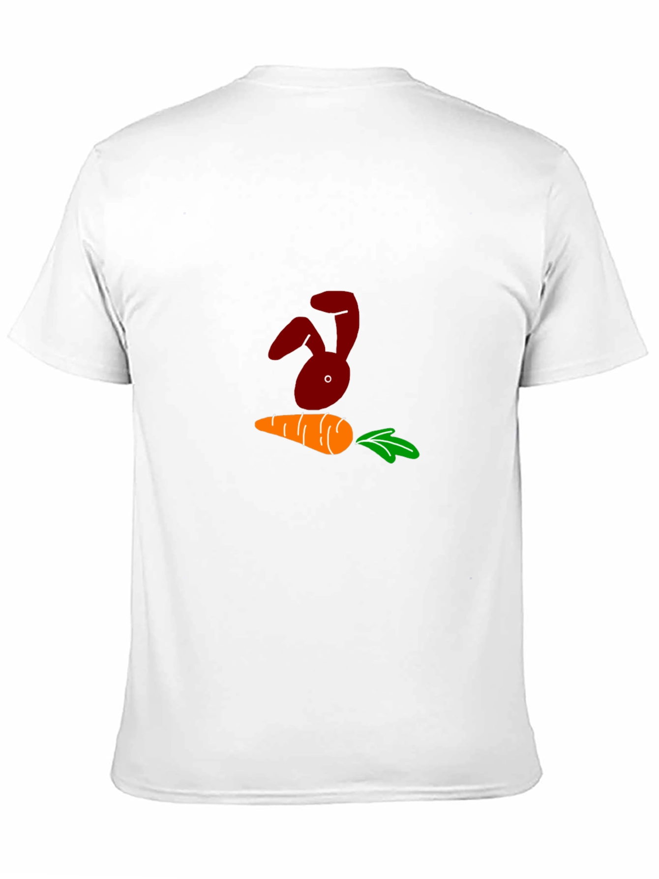 Bunny and Carrot Graphic Black T-Shirt