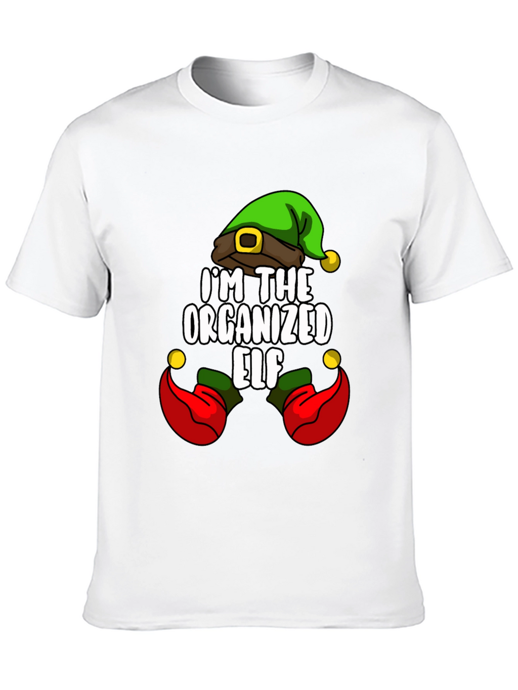Organized Elf Graphic Tee Christmas Holiday Shirt