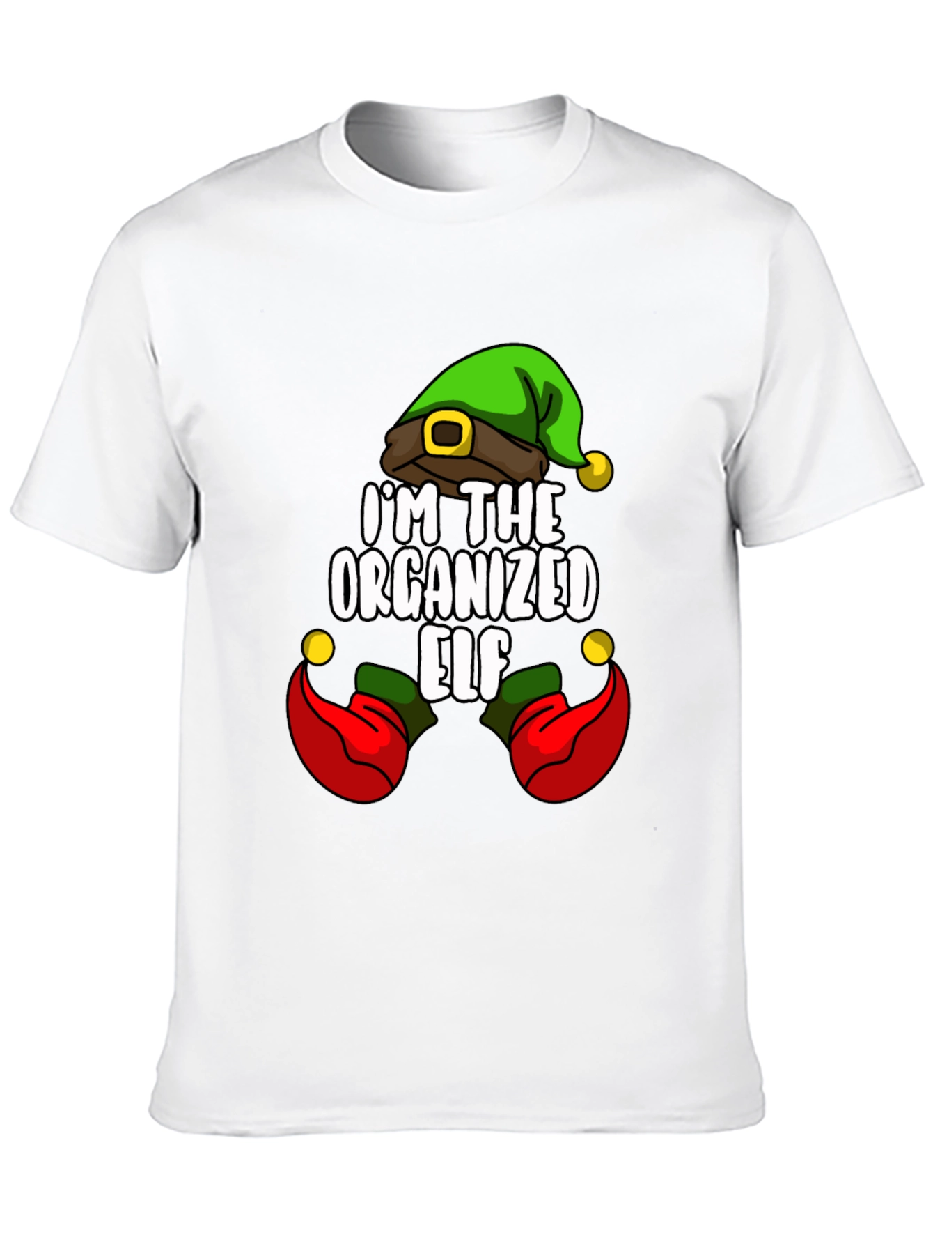 Organized Elf Graphic Tee Christmas Holiday Shirt