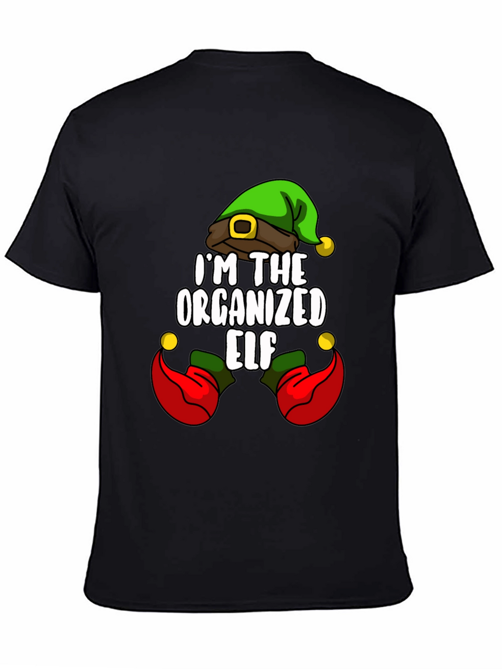 Organized Elf Graphic Tee Christmas Holiday Shirt