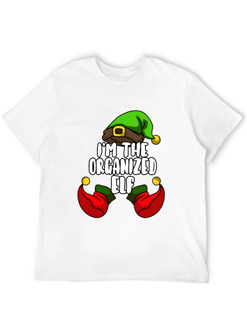 Organized Elf Graphic Tee Christmas Holiday Shirt