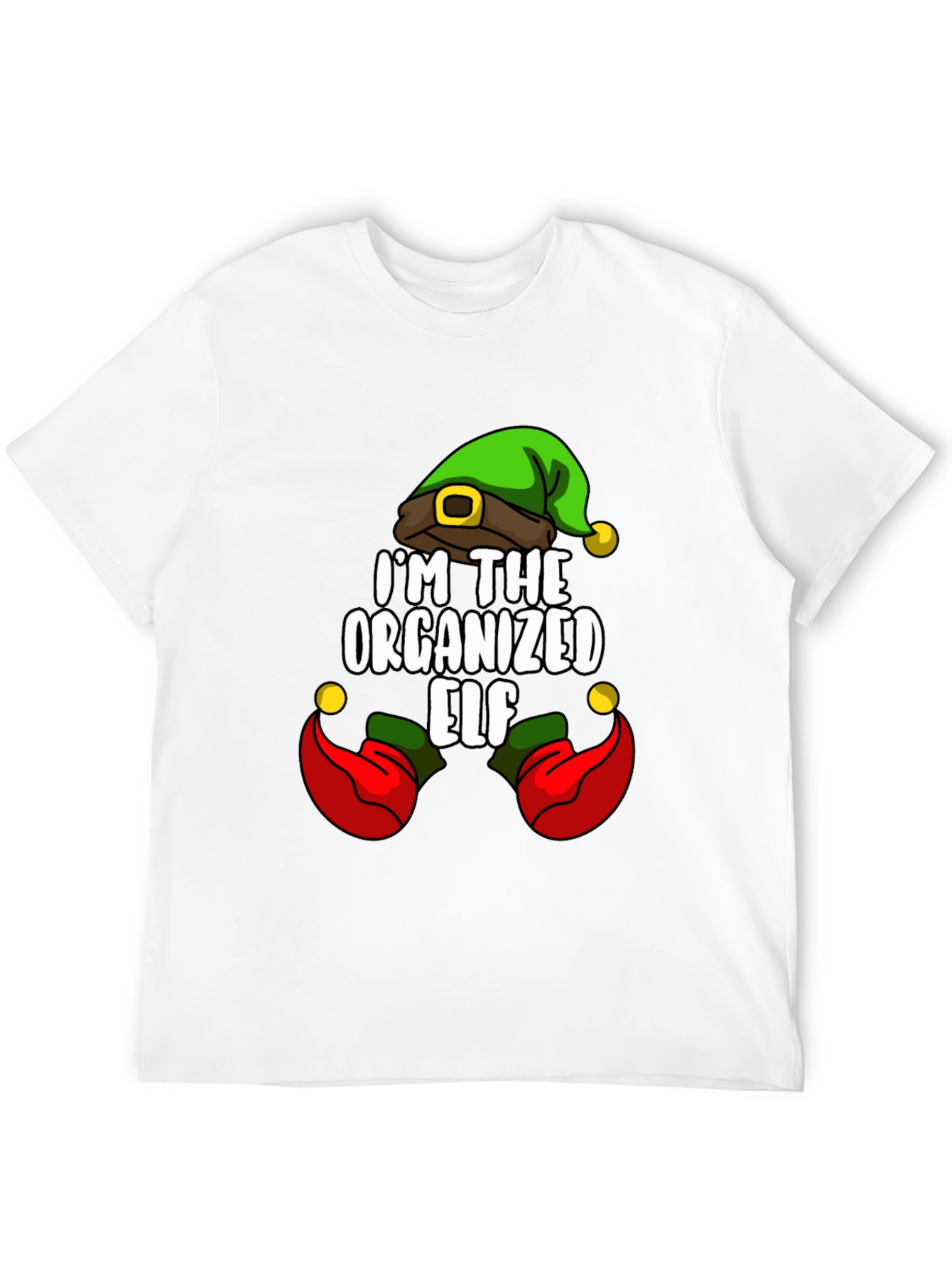 Organized Elf Graphic Tee Christmas Holiday Shirt