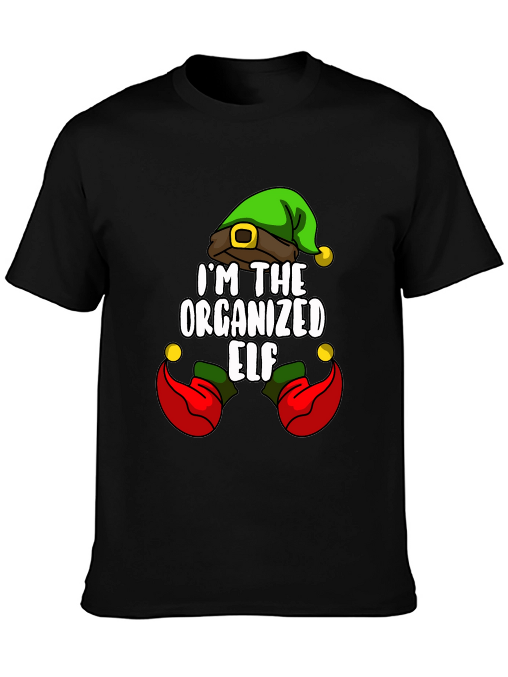 Organized Elf Graphic Tee Christmas Holiday Shirt