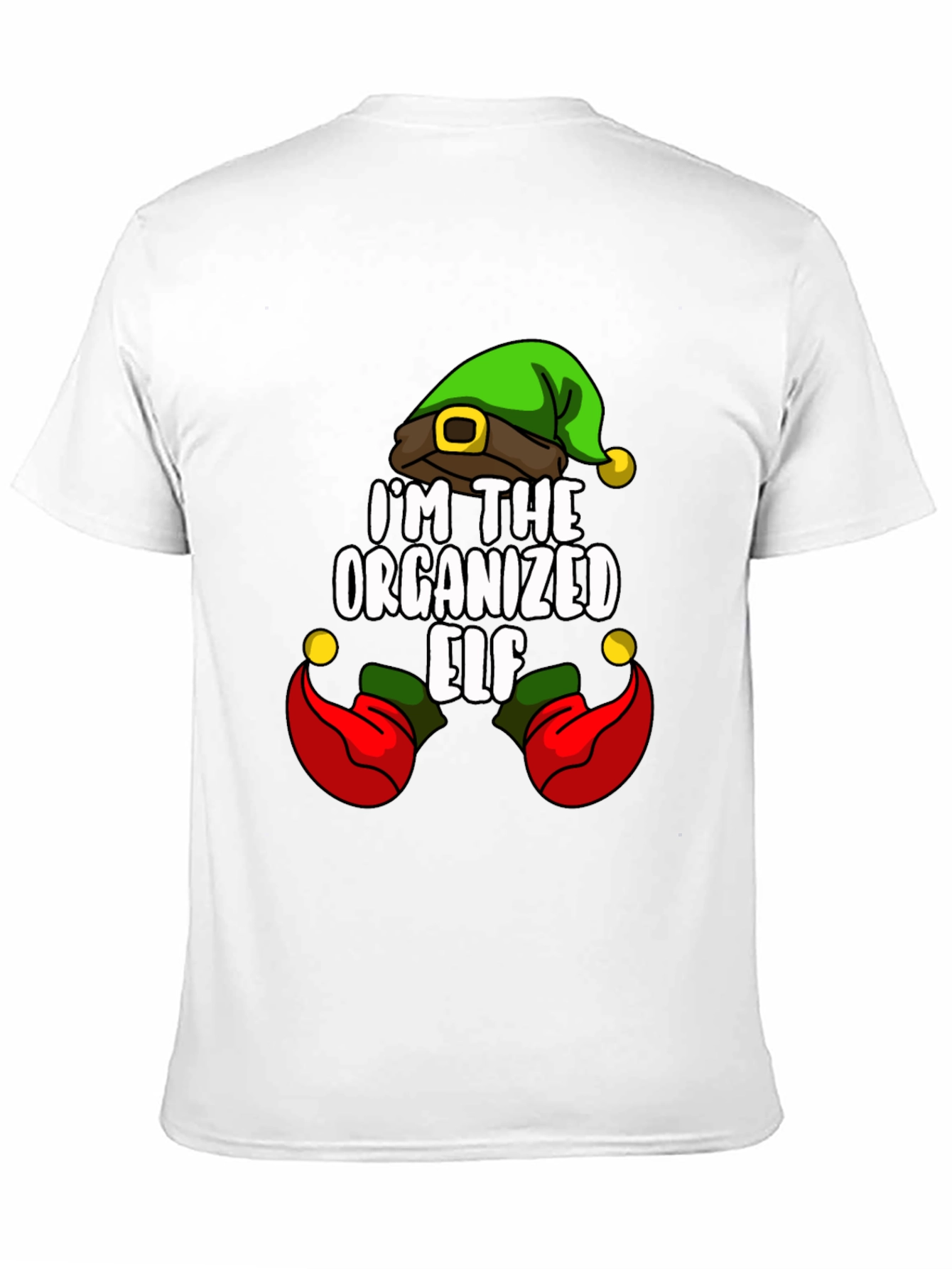 Organized Elf Graphic Tee Christmas Holiday Shirt