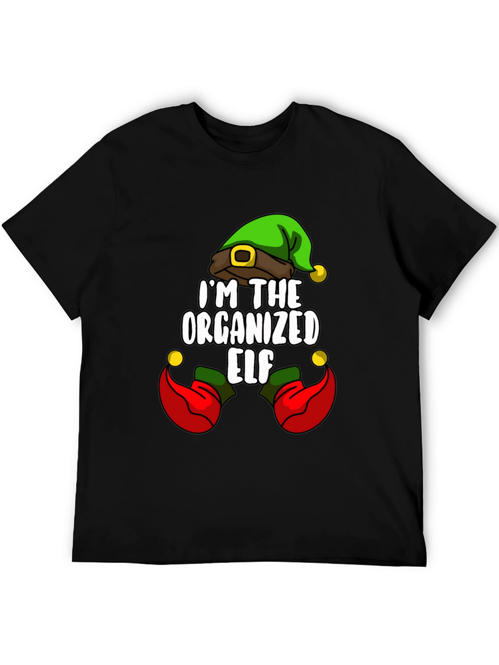 Organized Elf Graphic Tee Christmas Holiday Shirt