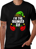Organized Elf Graphic Tee Christmas Holiday Shirt