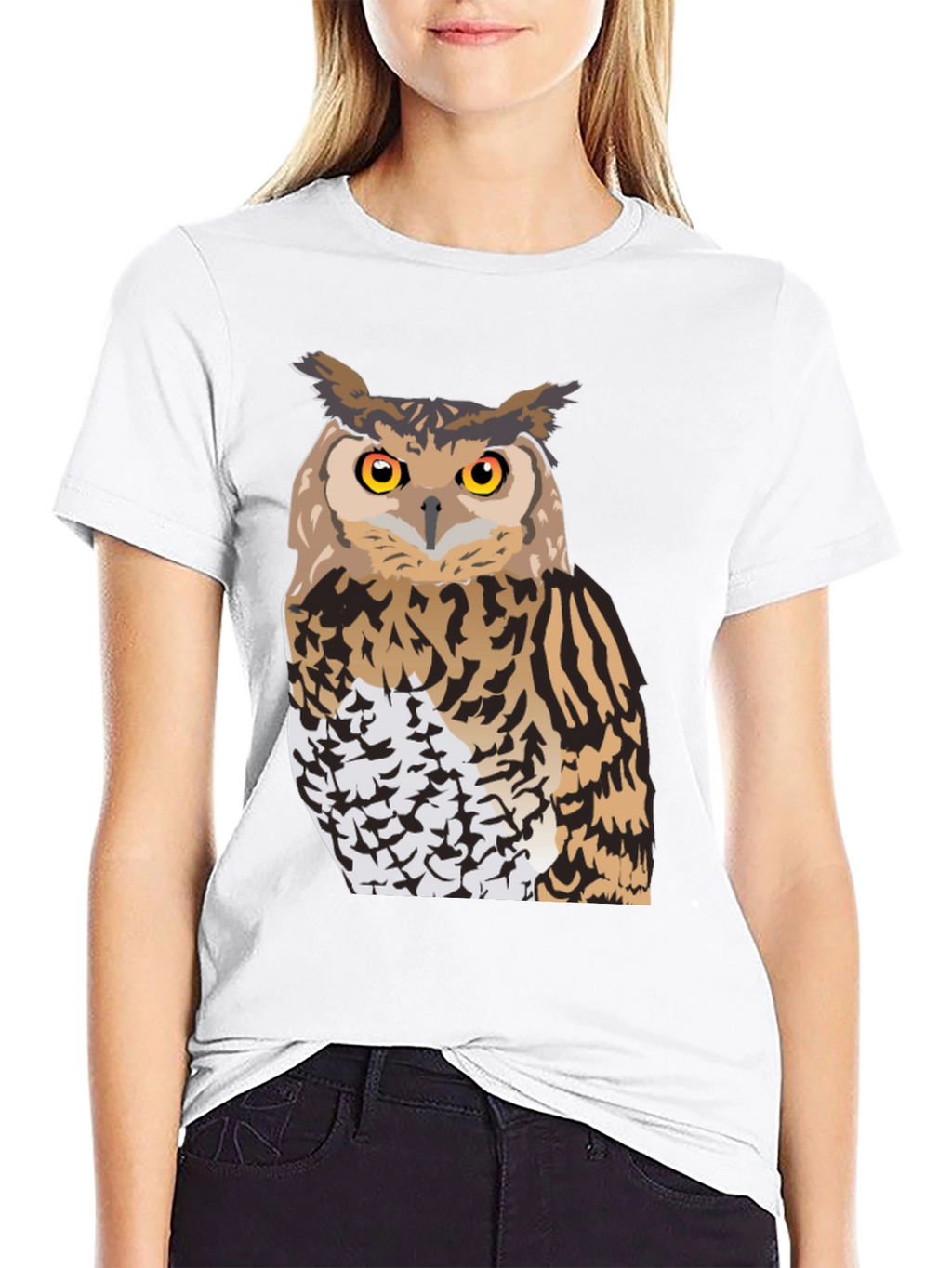Owl Graphic Black T-Shirt