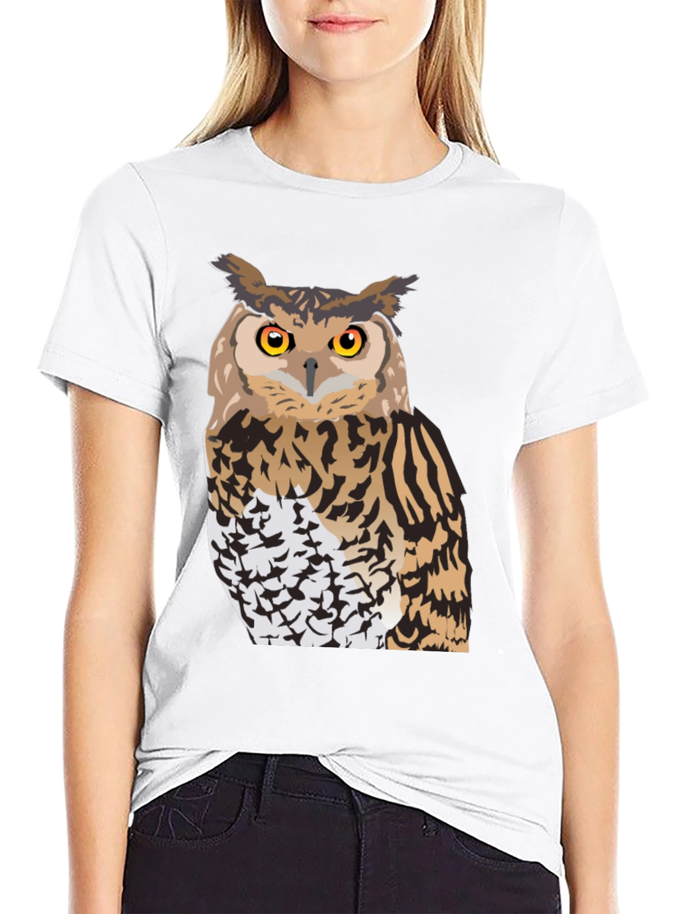 Owl Graphic Black T-Shirt