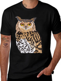 Owl Graphic Black T-Shirt