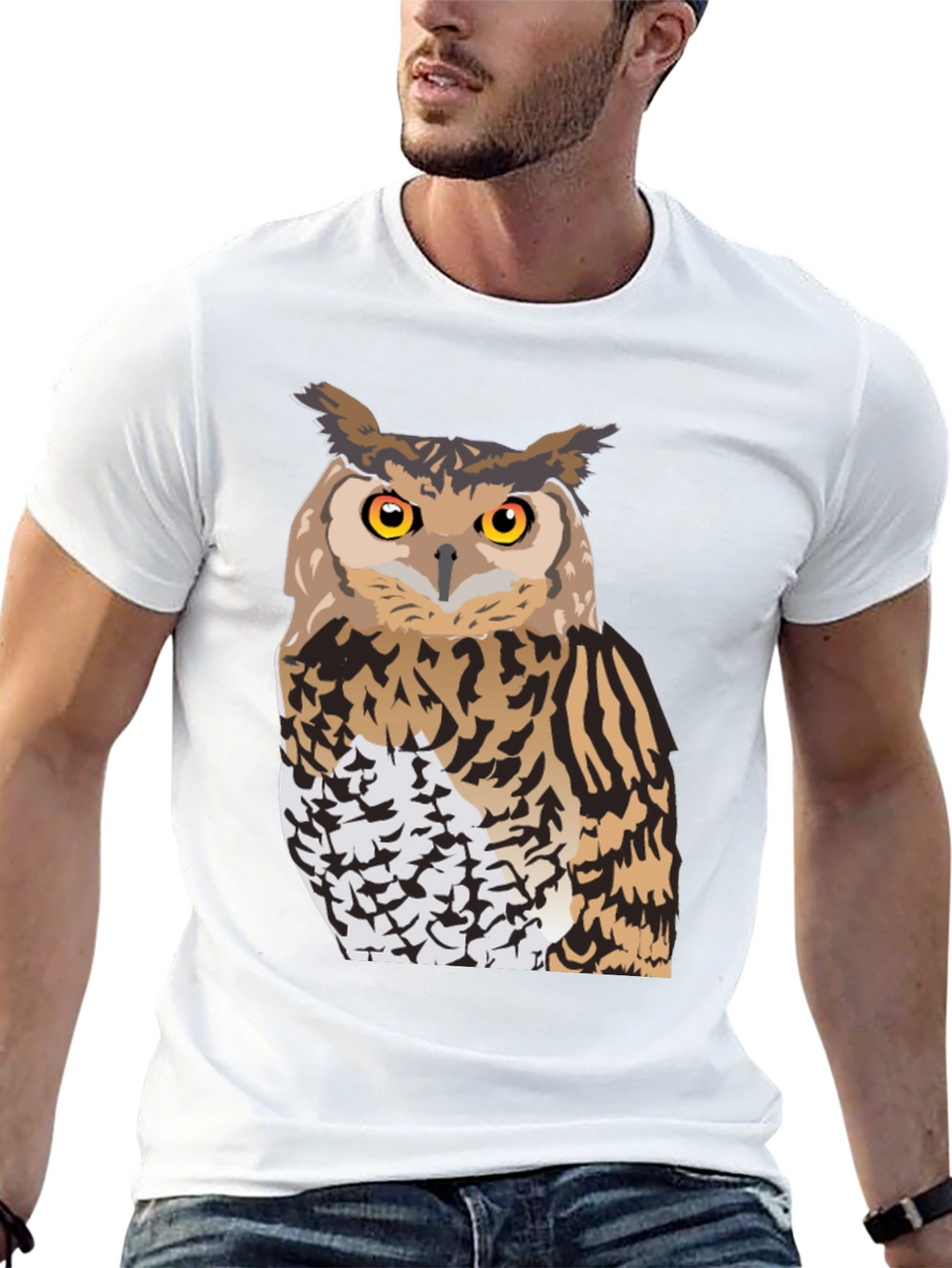 Owl Graphic Black T-Shirt