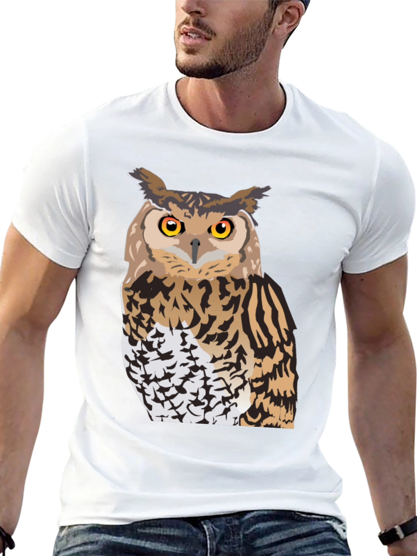 Owl Graphic Black T-Shirt