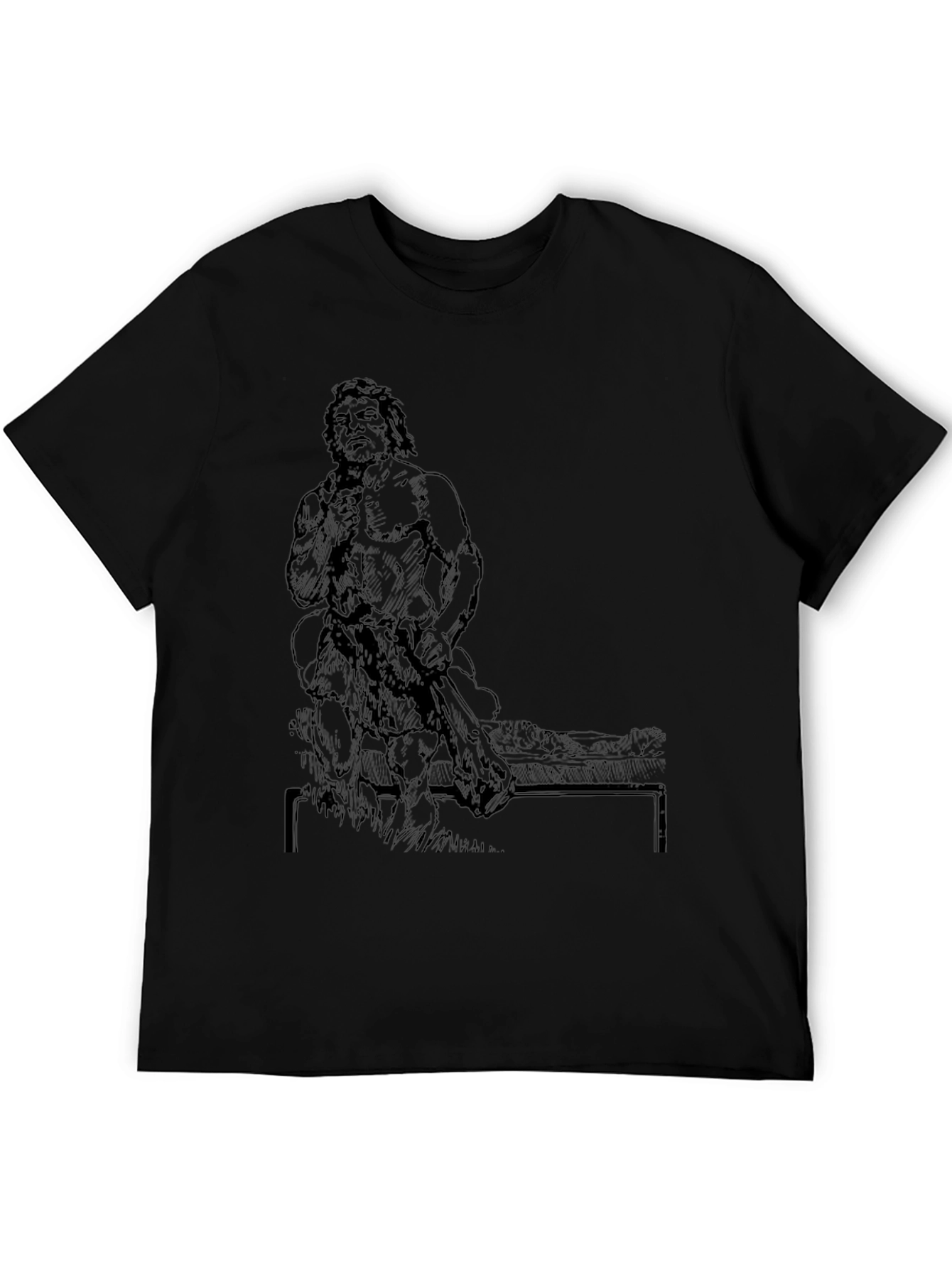 Caveman Graphic Black T-Shirt