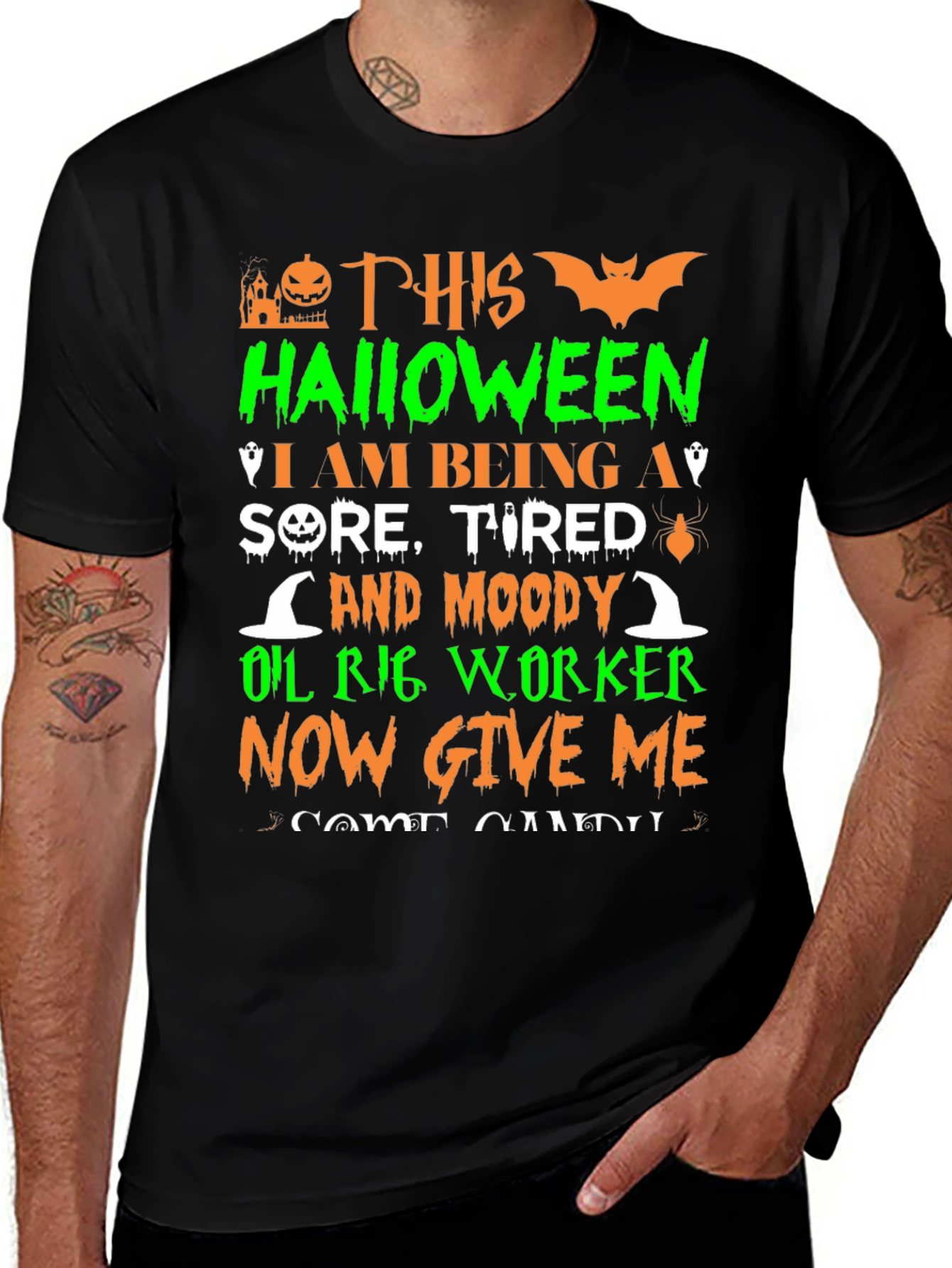 Halloween Oil Rig Worker T-Shirt