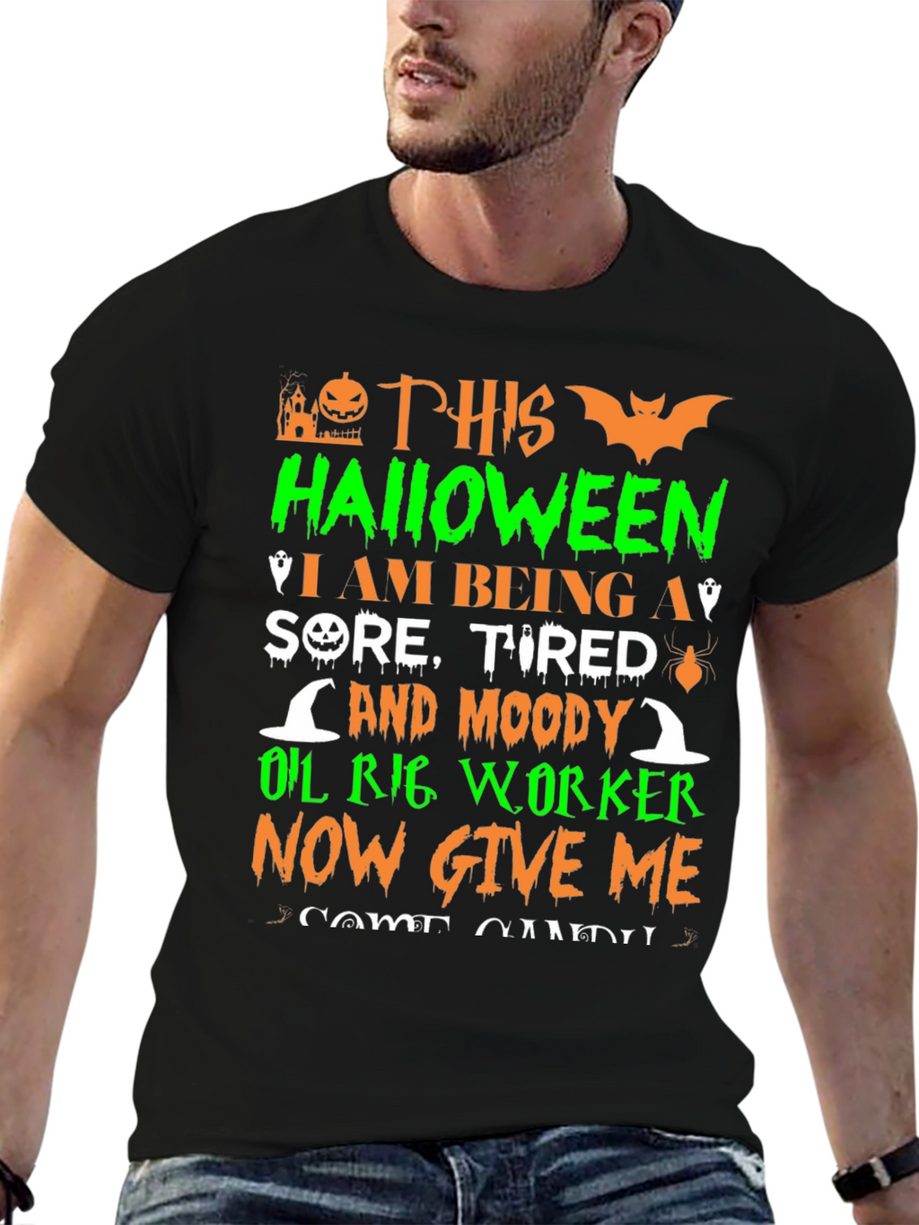 Halloween Oil Rig Worker T-Shirt
