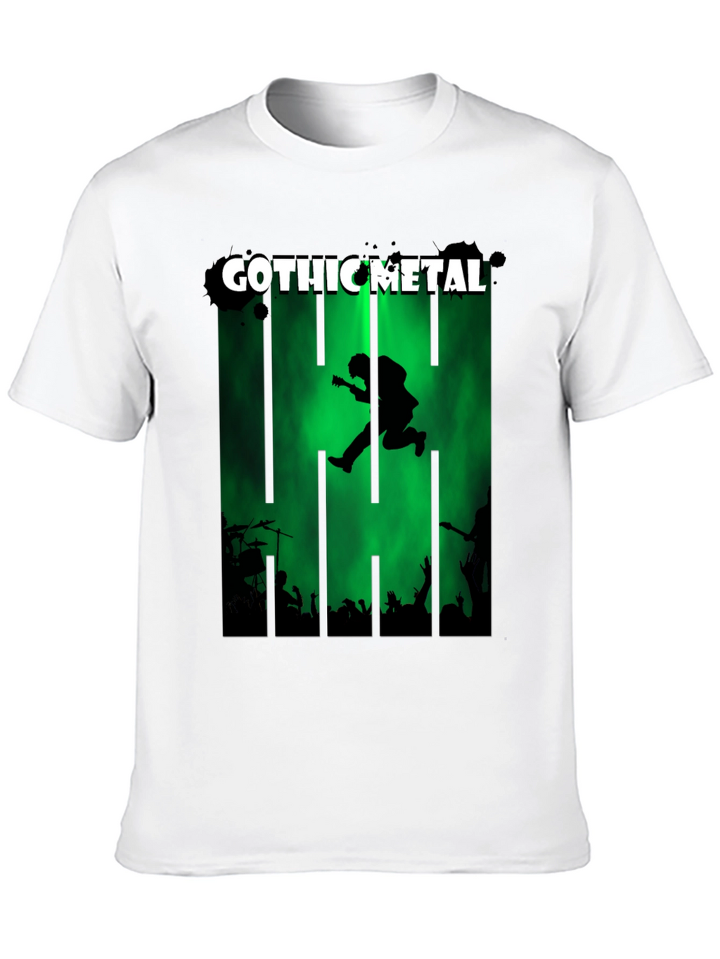Gothic Metal Band Tee - Mens Graphic Print T-Shirt