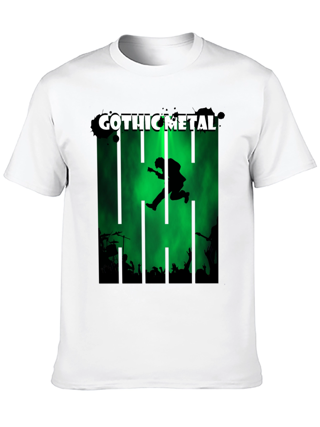 Gothic Metal Band Tee - Mens Graphic Print T-Shirt