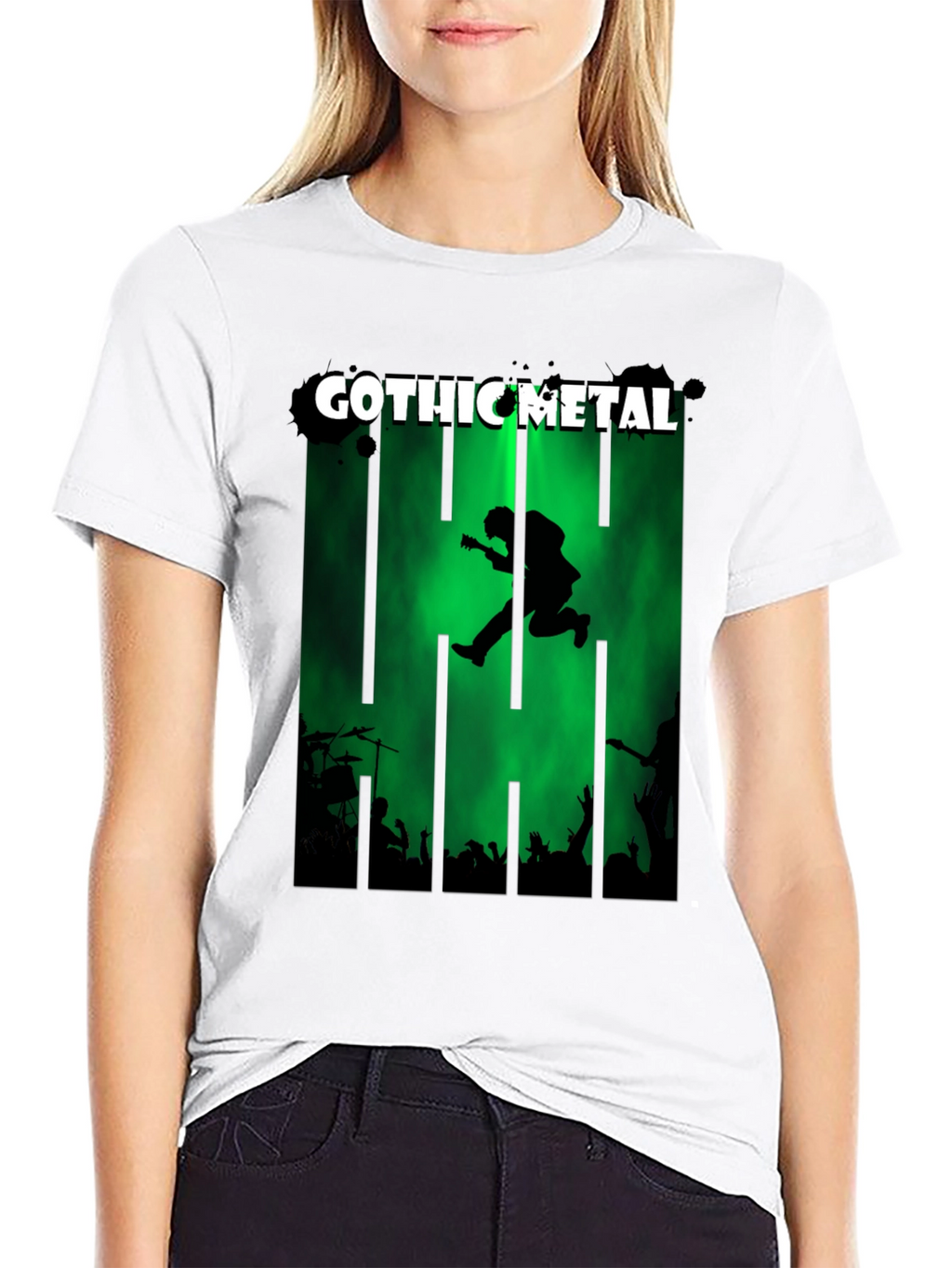 Gothic Metal Band Tee - Mens Graphic Print T-Shirt