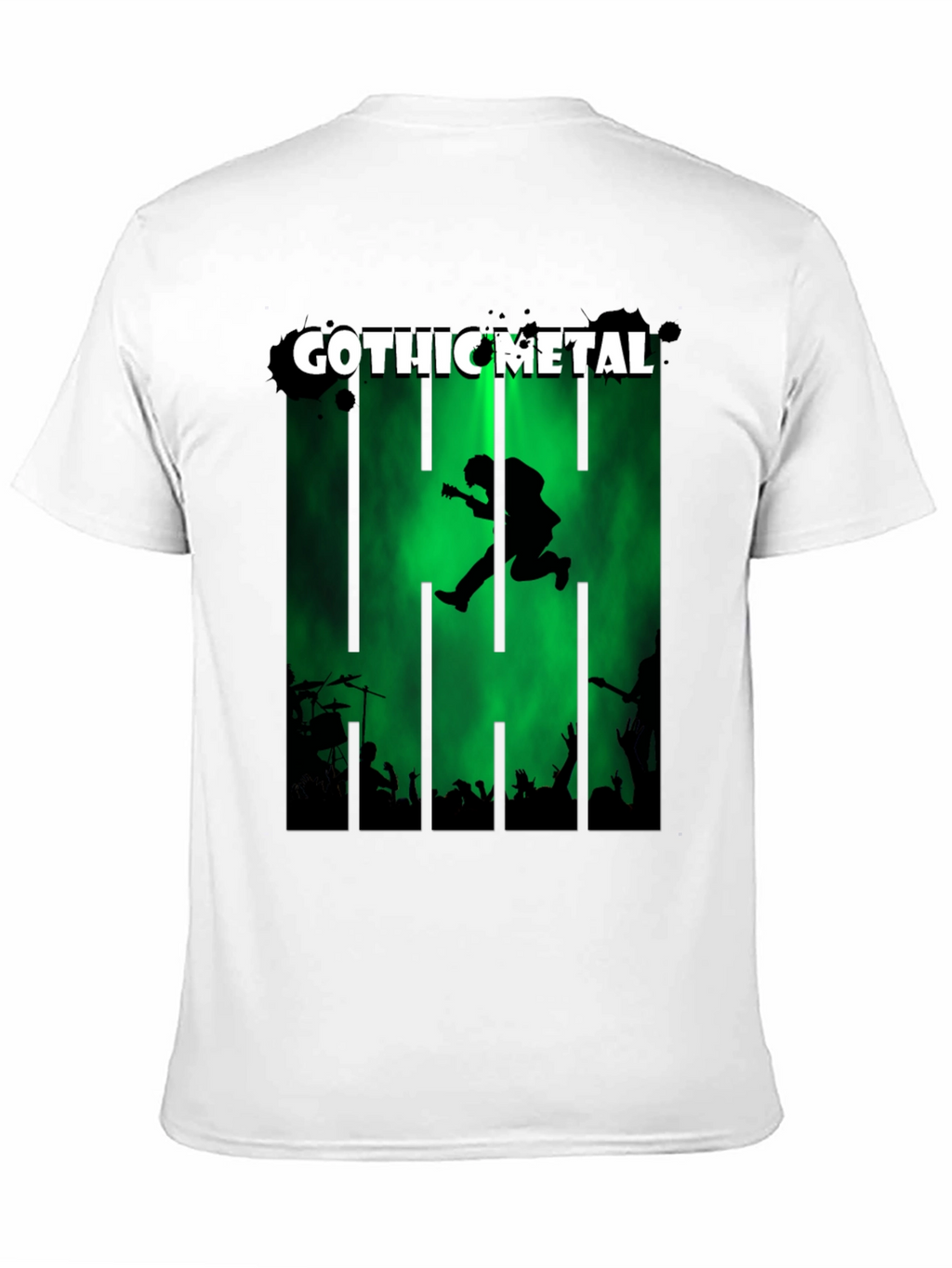 Gothic Metal Band Tee - Mens Graphic Print T-Shirt