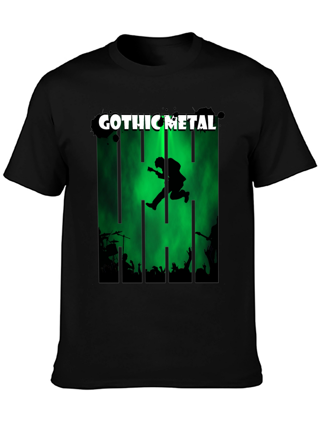 Gothic Metal Band Tee - Mens Graphic Print T-Shirt