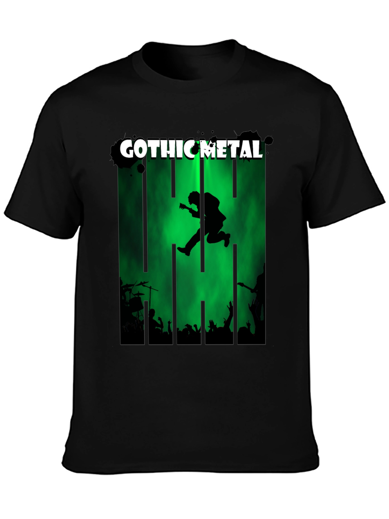 Gothic Metal Band Tee - Mens Graphic Print T-Shirt