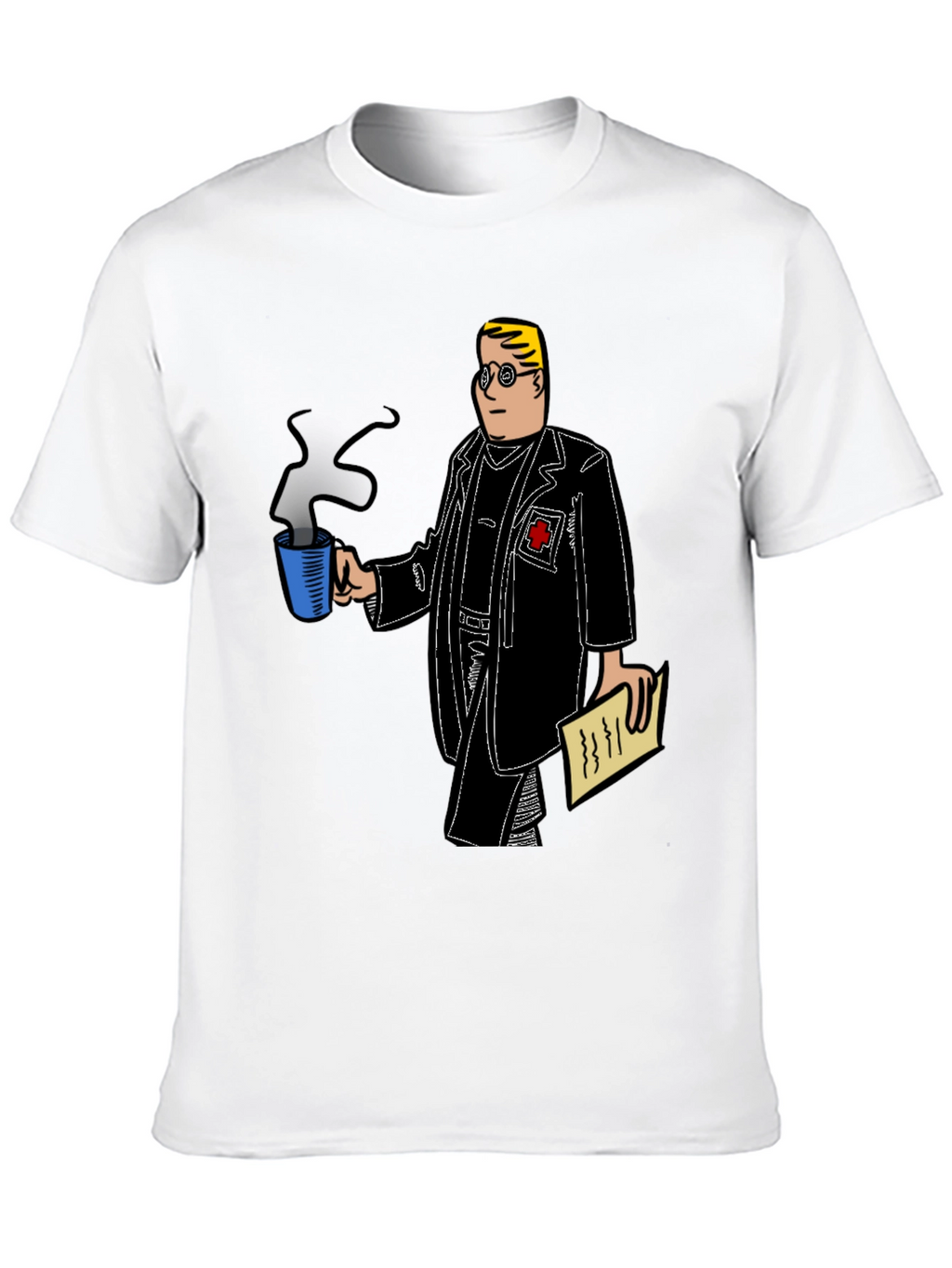 Cartoon Doctor Coffee T-Shirt