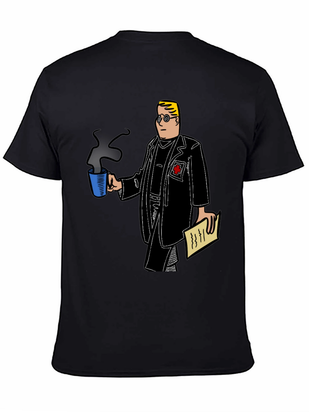 Cartoon Doctor Coffee T-Shirt