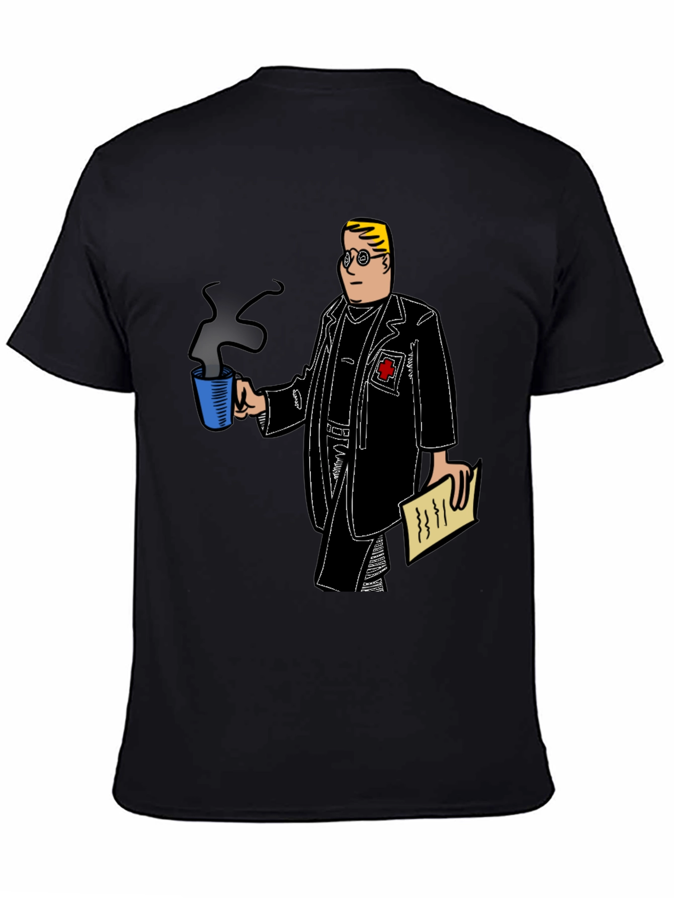 Cartoon Doctor Coffee T-Shirt