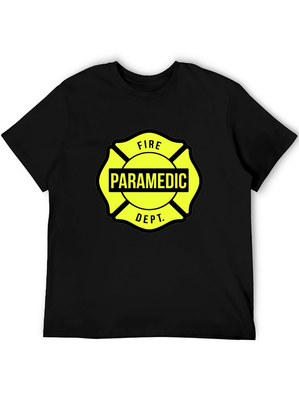 Paramedic Fire Dept T-Shirt Black