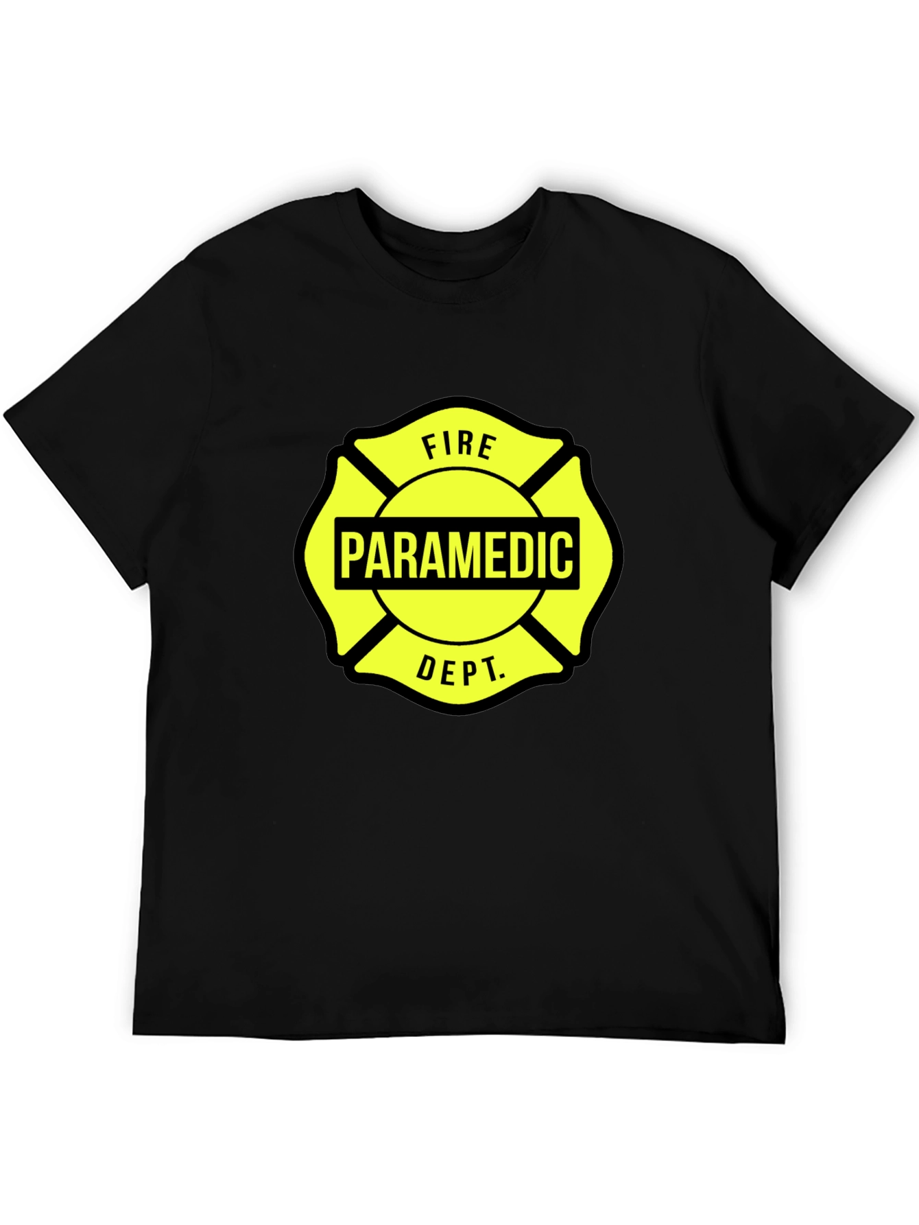 Paramedic Fire Dept T-Shirt Black