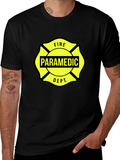 Paramedic Fire Dept T-Shirt Black