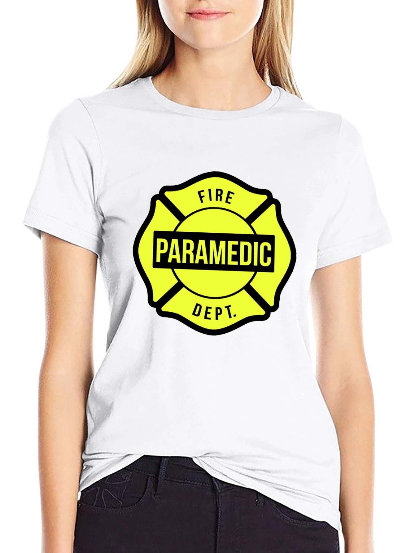 Paramedic Fire Dept T-Shirt Black