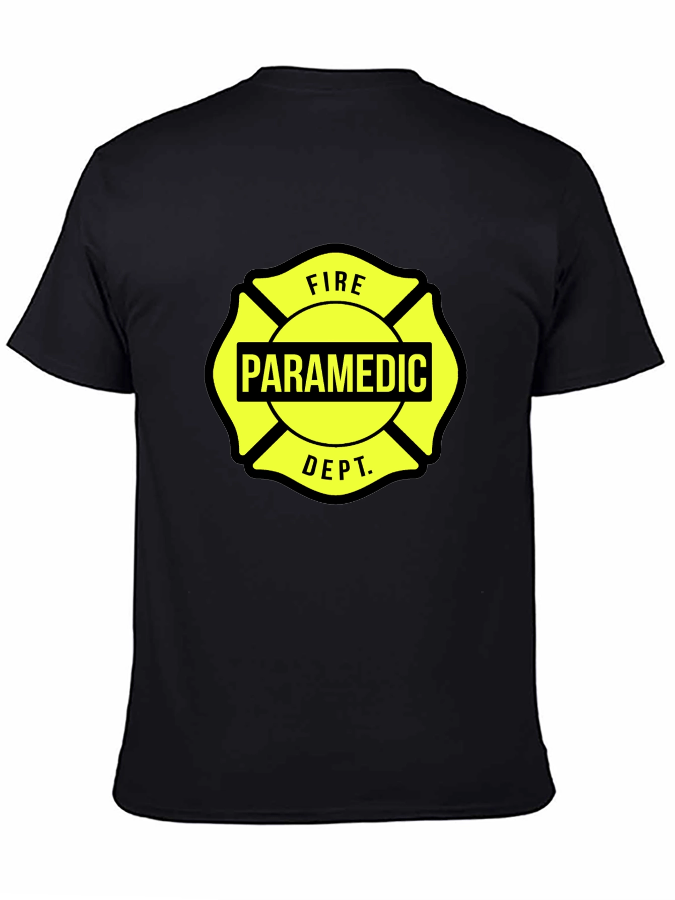 Paramedic Fire Dept T-Shirt Black
