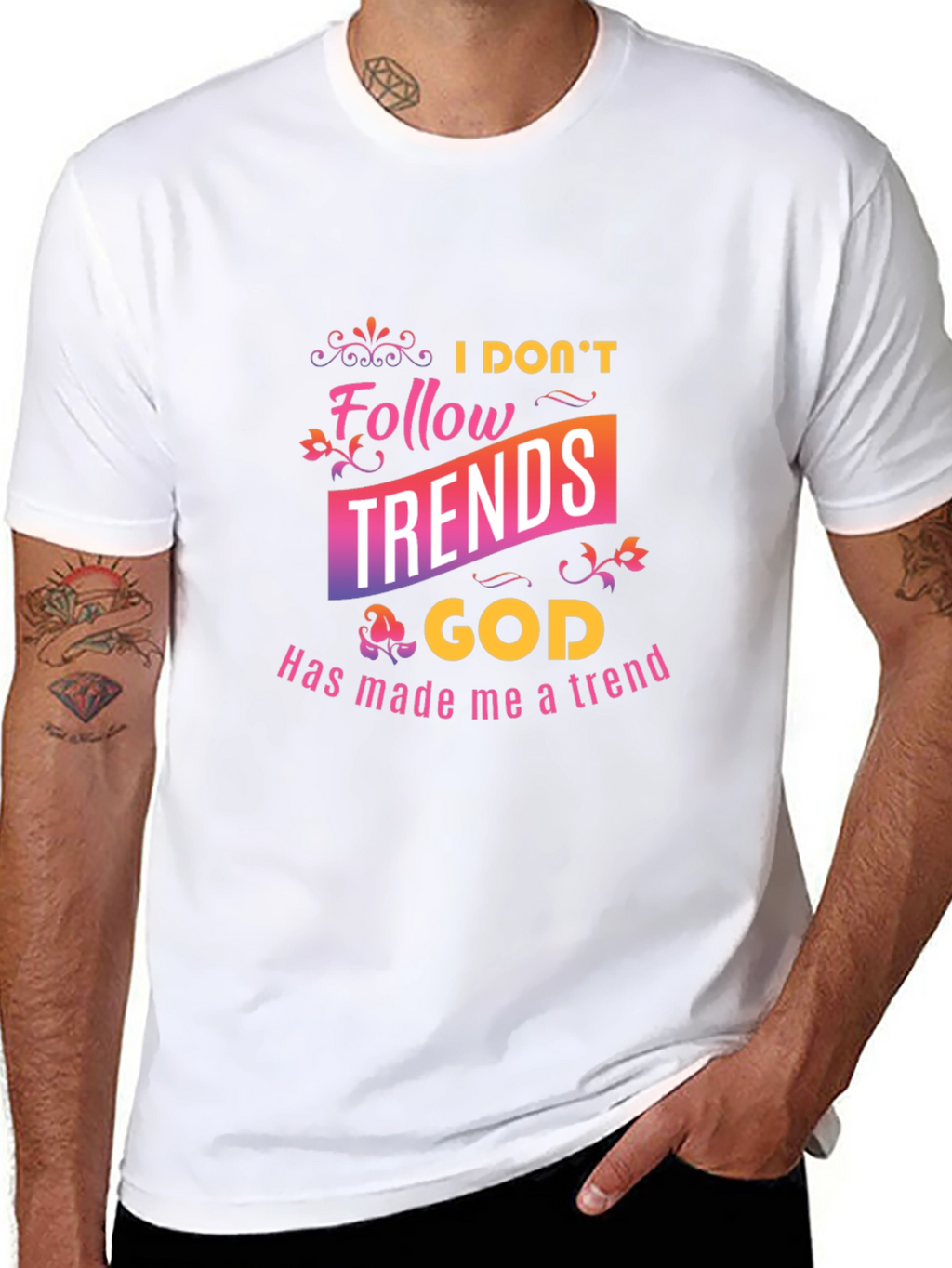 I Dont Follow Trends Christian Black T-Shirt