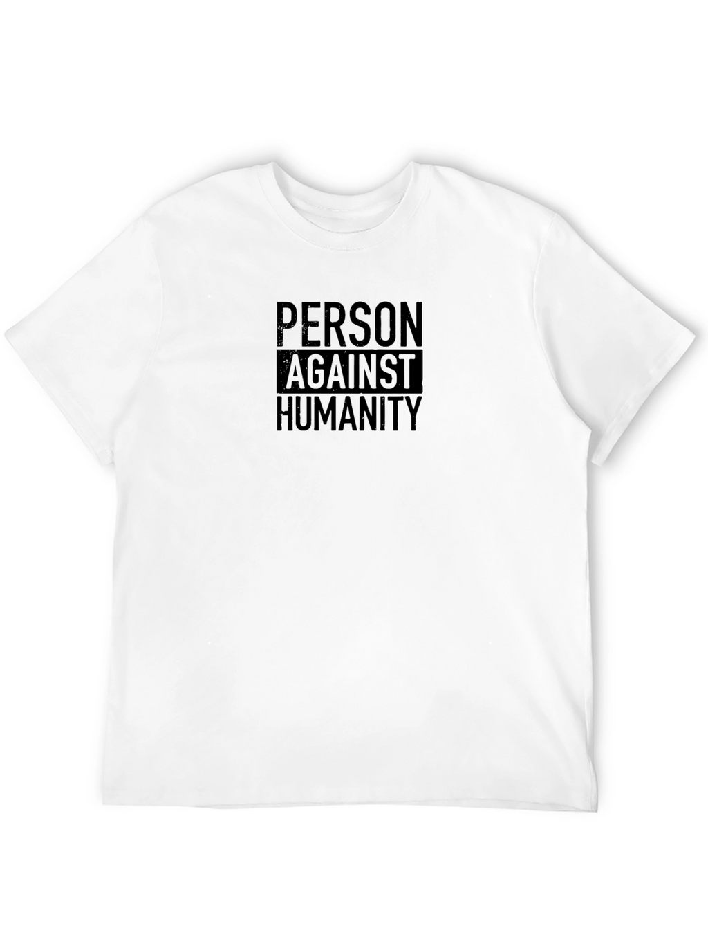 Person Against Humanity Black Graphic Tee