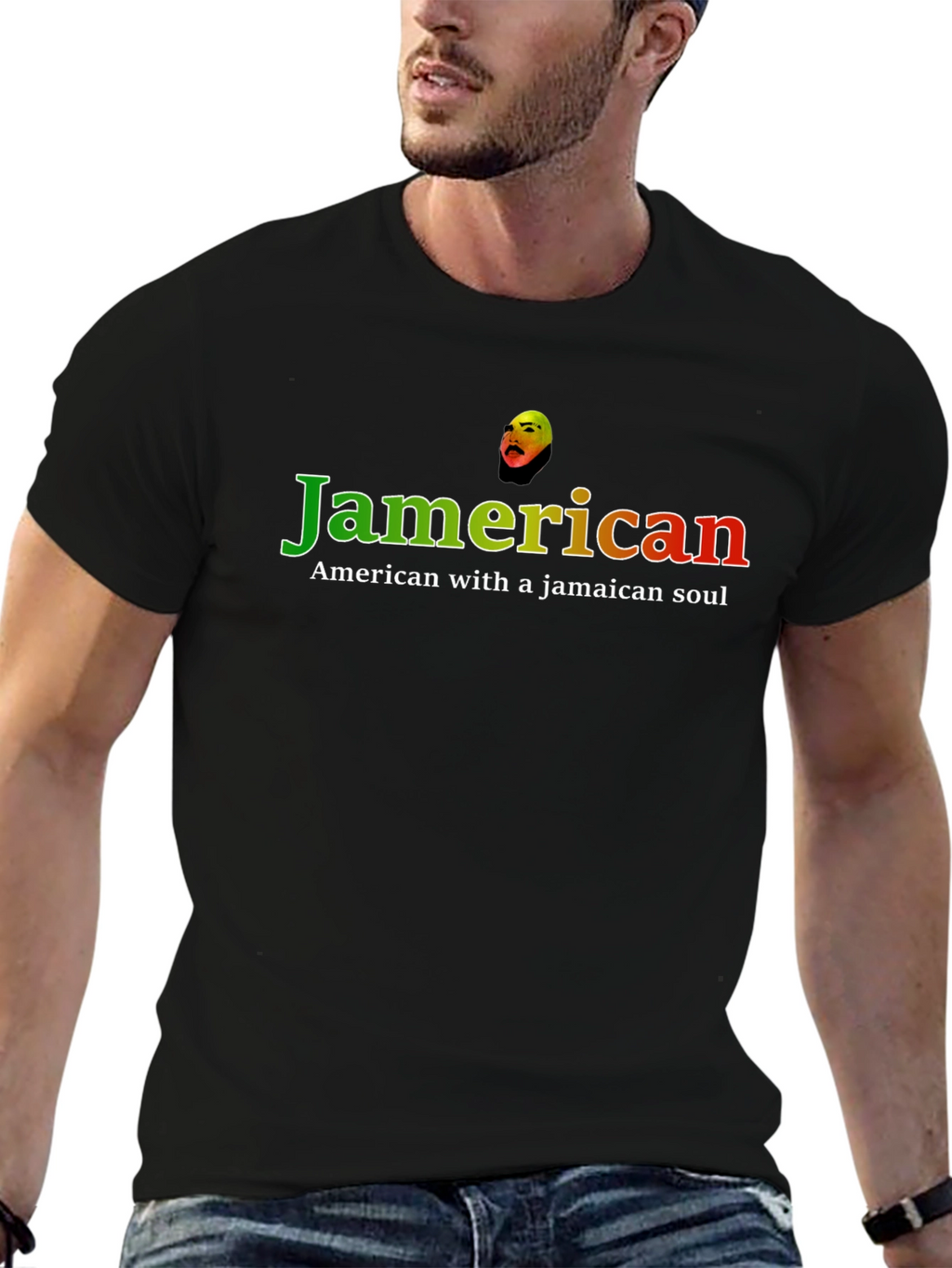 Jamericain T-Shirt: American with a Jamaican Soul