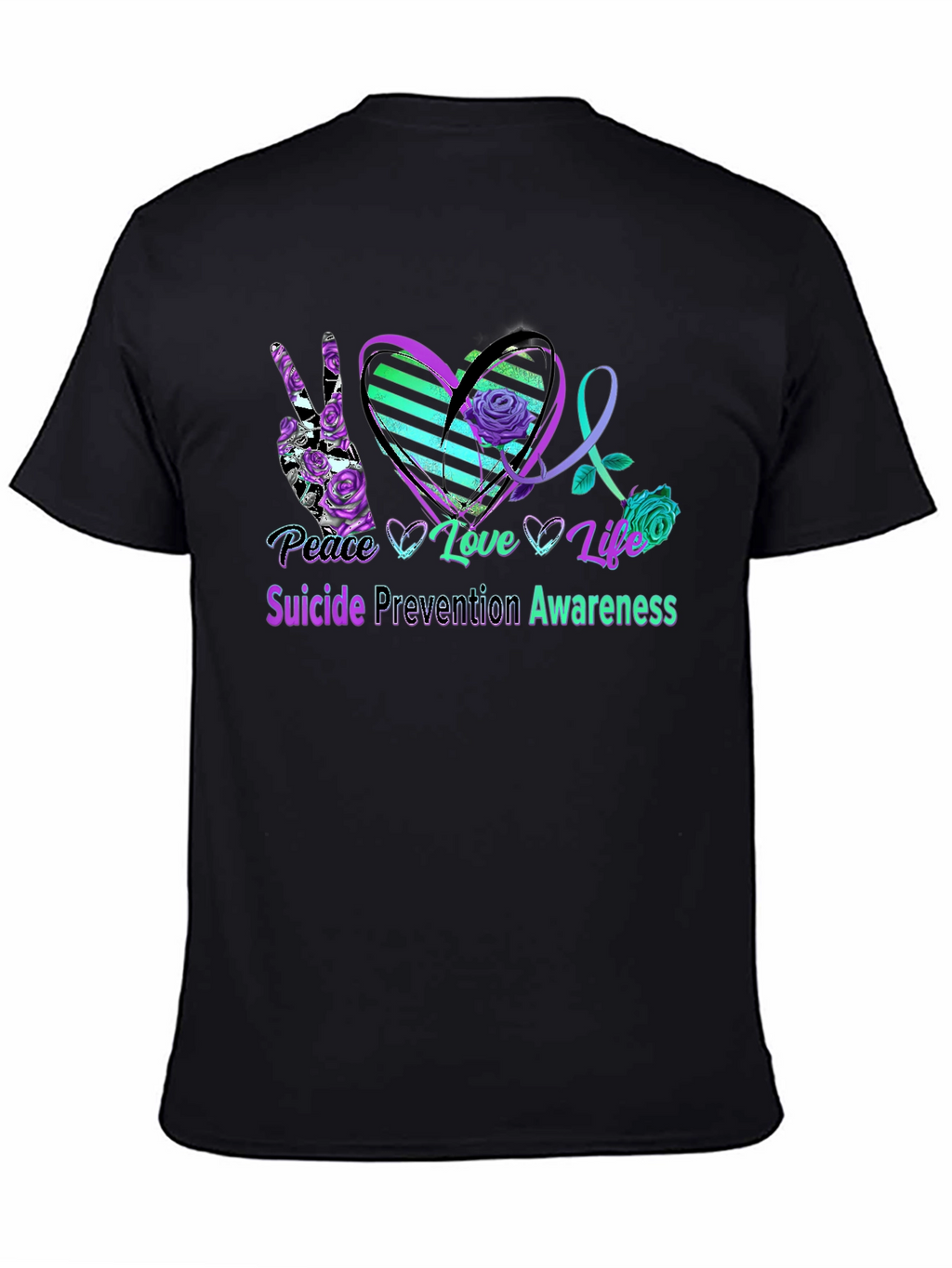 Peace Love Life Suicide Prevention Awareness T-Shirt
