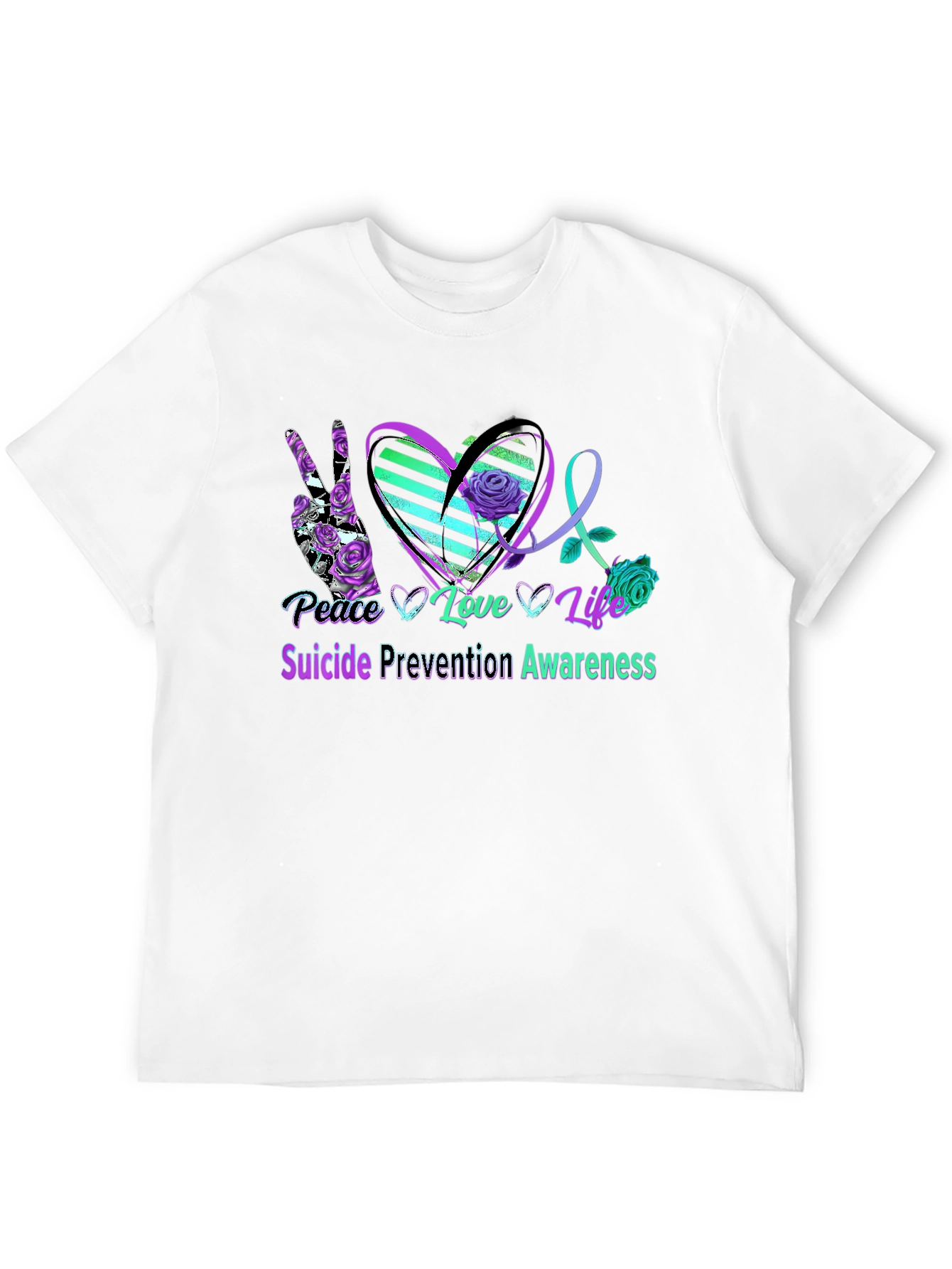 Peace Love Life Suicide Prevention Awareness T-Shirt