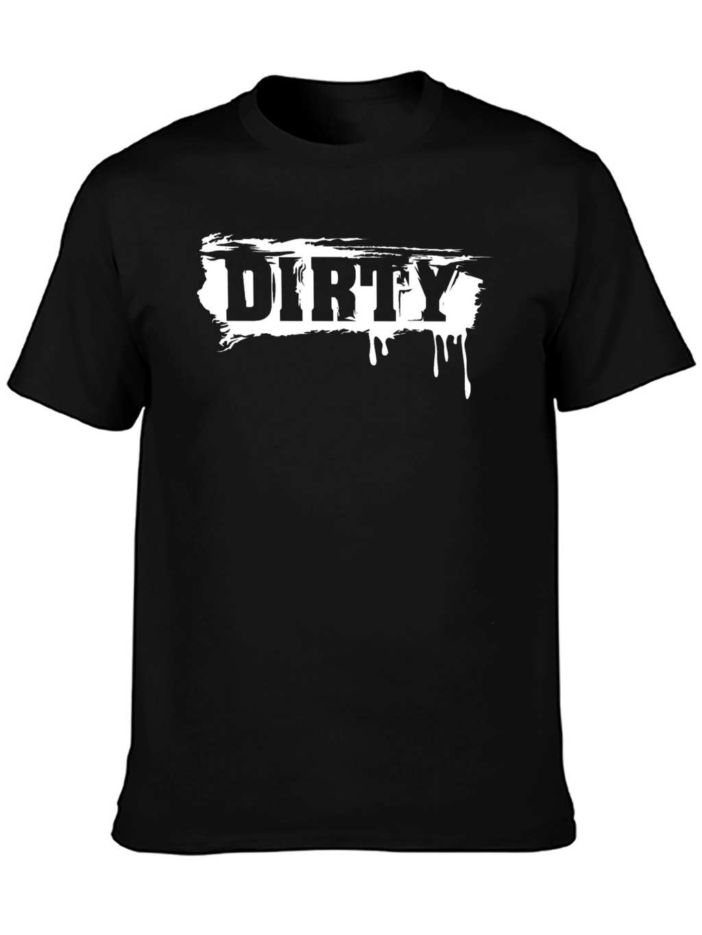 Dirty Graphic Print Black T-Shirt
